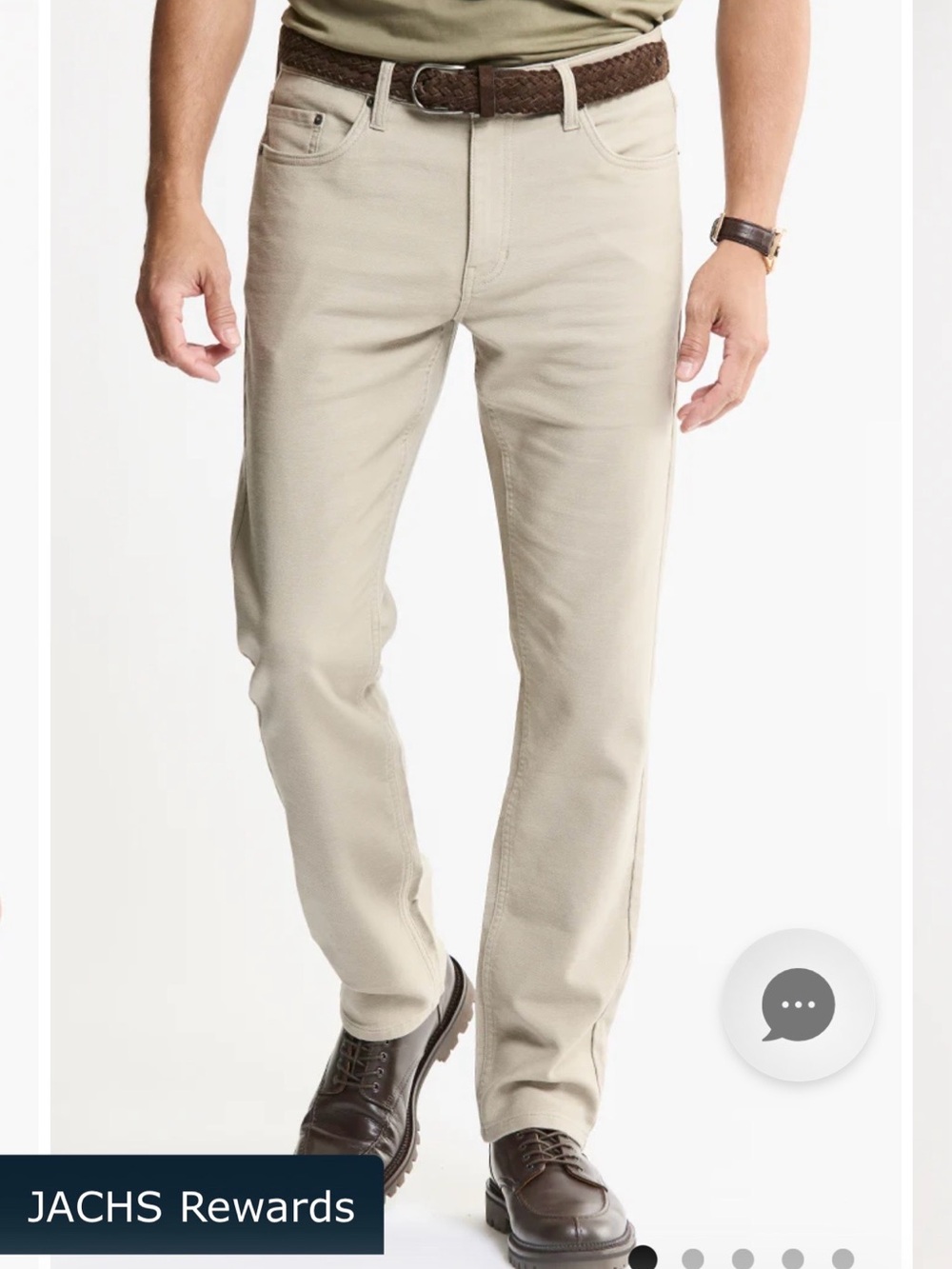 Jachs NY Men’s Slim Straight Stretch Khaki/Tan Jeans/pants Twill 36x30